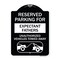 Signmission Reserved Parking for Expectant Fathers Unauthorized Vehicles Towed Away, A-DES-BW-1824-23107 A-DES-BW-1824-23107 - alternate 1